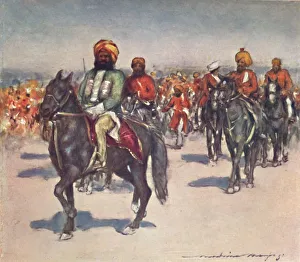 Review Prints: Native Horsemen in the Review of Native Retainers, 1903. Artist: Mortimer L Menpes