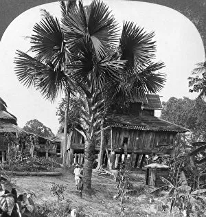 Bhamo Gallery: Native house built on piles, Bhamo, Burma, 1908. Artist: Stereo Travel Co