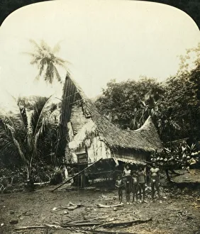 Tropical Prints: A Native Hut, Sariba, British New Guinea, c1909. Creator: George Rose
