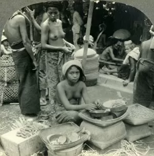Market Collection: A Native Market in an Island Paradise, Bali, Dutch East Indies, c1930s. Creator: Unknown