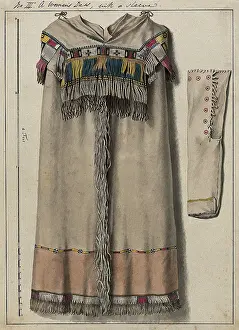North American Prints: Native North American costume: a woman's dress