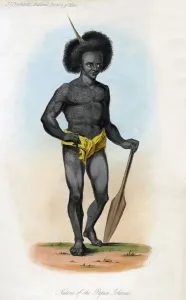 Native of the Papua Islands, c1840. Artist: J Bull