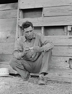 Industrialisation Prints: Native Texan farmer on relief, Goodliet