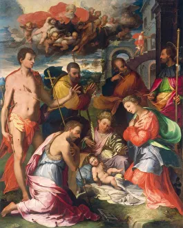 Perino Prints: The Nativity, 1534. Creator: Perino del Vaga