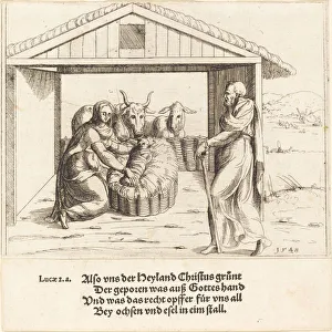 Hirschvogel Augustin Prints: The Nativity, 1548. Creator: Augustin Hirschvogel