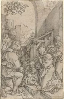 Old Master Collection: The Nativity, 1552. Creator: Heinrich Aldegrever