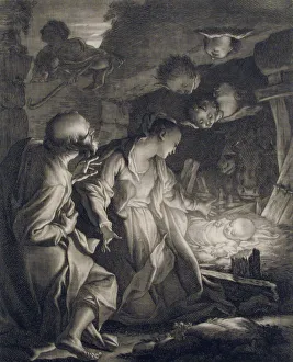 Robert De Prints: Nativity, 1727. 1727. Creator: Paul-Ponce-Antoine Robert