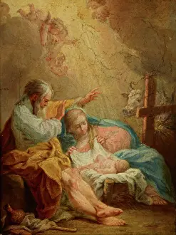 Adoration Prints: Nativity, 17th century. Creator: Carlo Maratti