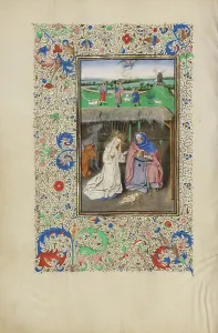 Glowing Prints: The Nativity and The Annunciation to the Shepherds; Llangattock Hours