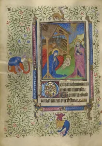 Master Of Egerton 1070 Prints: The Nativity; Book of Hours, about 1410. Creator: Unknown