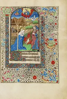 Floating Prints: The Nativity; Book of Hours, about 1440-1450. Creator: Workshop of the Bedford Master
