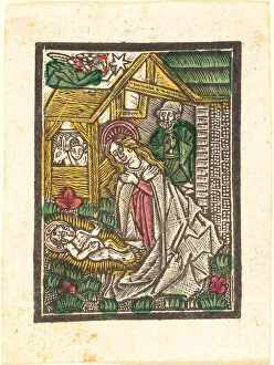 Metalcut Prints: The Nativity, c. 1480. Creator: Workshop of the Master of the Aachen Madonna