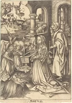 Holbein The Elder Hans Gallery: The Nativity, c. 1490 / 1500. Creator: Israhel van Meckenem