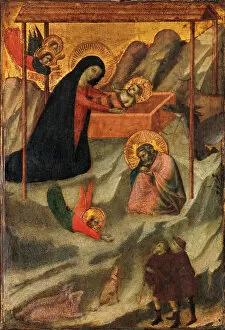 Gold Ground Collection: The Nativity, ca. 1320-40. Creator: Maestro Daddesco