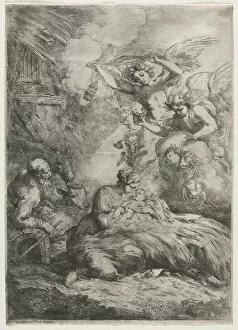 Bartolomeo Biscaino Collection: The Nativity. Creator: Bartolomeo Biscaino (Italian, 1632-1657)