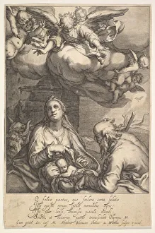 Abraham Bloemaert Gallery: The Nativity. Creator: Jacob Matham