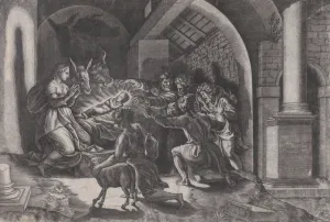 Agostino Prints: The Nativity, dated 1531. Creator: Agostino Veneziano