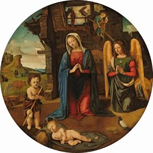 Derelict Gallery: The Nativity with the Infant Saint John, c. 1495 / 1505. Creator: Piero di Cosimo