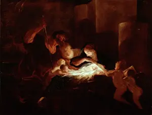Manger Prints: The Nativity, late 17th century. Creator: Pierre-Louis Cretey