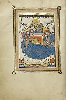Swaddled Prints: The Nativity; Psalter, mid-1200s. Creator: Unknown