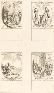 Evangelist Gallery: The Nativity; St. Stephen; St. John; Holy Innocents. Creator: Jacques Callot