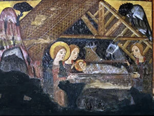 The Nativity, detail of the work The Frontal of the Mother of God, tempera