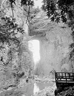 Natural Arch Prints: Natural Bridge, Va. c.between 1910 and 1920. Creator: Unknown