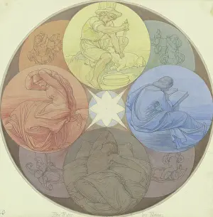 Four People Prints: The Nature of Colors and Their Appearance at the Four Times of Day