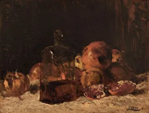 Pomegranate Prints: Nature morte au flacon et aux grenades