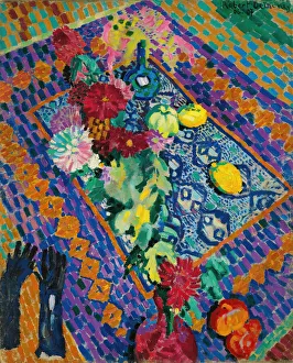 Delaunay Prints: Nature morte aux gants, 1906-1907. Creator: Delaunay, Robert (1885-1941)