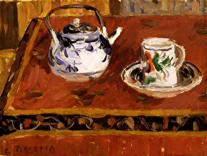 Tea Break Prints: Nature morte, tasse et theiere, 1899. Creator: Pissarro, Camille (1830-1903)