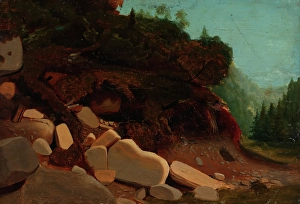 Cappelen Herman August Prints: Nature Study with Rocks, 1846. Creator: Herman August Cappelen