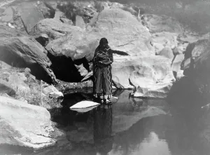 Navaho Prints: Nature's mirror-Navaho, 1904, c1904. Creator: Edward Sheriff Curtis