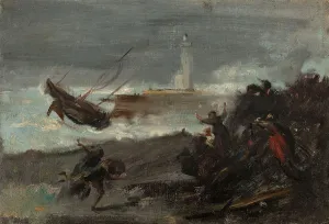 Jules Carpeaux Prints: Naufrage dans le port de Dieppe, 1873. Creator: Jean-Baptiste Carpeaux