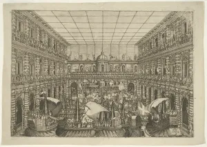 Mock Prints: Naumachia in the Courtyard of Palazzo Pitti, 1592. Creator: Orazio Scarabelli