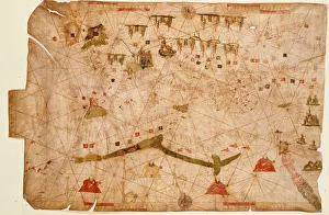Chart Prints: Nautical chart of the Mediterranean Sea, 1508