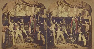 Poseidon Prints: Nautical Sketches. Crossing the Line. about 1865. Creator: J. Reynolds