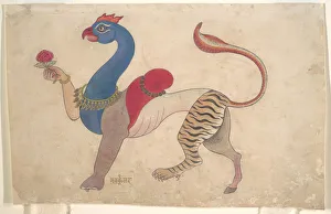 Krishna Prints: Navagunjara, a Universal Form of Krishna, ca. 1835. Creator: Unknown