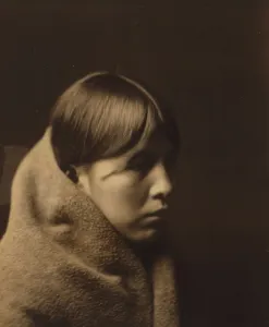 Navaho Prints: Navaho girl, c1904. Creator: Edward Sheriff Curtis