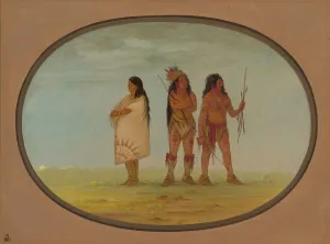 Three Navaho Indians, 1861 / 1869. Creator: George Catlin