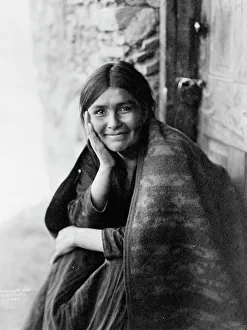 Navaho Prints: A Navaho smile, c1904. Creator: Edward Sheriff Curtis