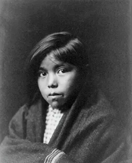 Dine Prints: Navajo girl, c1904. Creator: Edward Sheriff Curtis