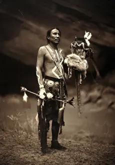 Barechested Prints: A Navajo man in ceremonial dress representing the Yebichai god Zahabolzi (Zahadolzha?)