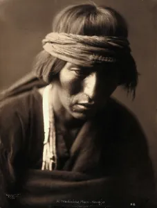 Curtis Prints: A Navajo medicine man, 1904. Creator: Edward Sheriff Curtis