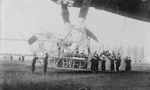 Dirigible Prints: Naval Airship, Parseval, between c1910 and c1915. Creator: Bain News Service