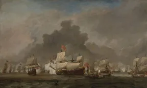 Ruyter Michiel De Prints: Naval Battle between Michiel Adriaensz de Ruyter and the Duke of York on the Royal Prince durin Creator