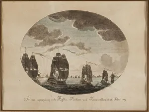 Man Of War Prints: The naval Battle of Oland on 26 July 1789