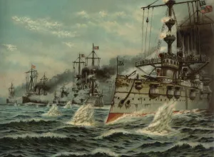 Naval Battle of Santiago de Cuba, 1898, navy from Spain and from the United States of America Naval Battle of Santiago de Cuba, 1898, navy from Spain and from the United States of America