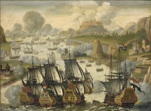 Battleships Prints: Naval Battle of Vigo Bay, 23 October 1702