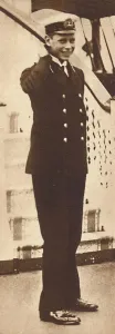 Royal Yacht Gallery: Naval cadet Prince Albert in the Royal Yacht Victoria and Albert, 1912, 1937